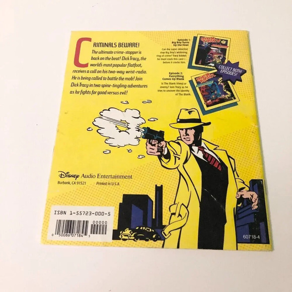 Vtg  1990 Dick Tracy Episode 1 Big Boy Turns Up The Heat Cassette Tape and Book - Picture 6 of 15